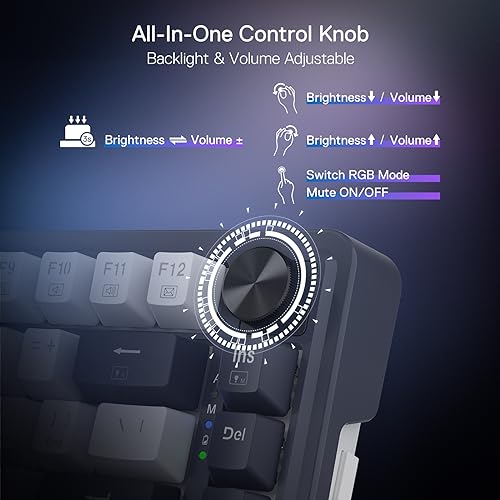75% Wireless Gasket RGB Gaming Keyboard, 81 Keys Hot-Swap Mechanical Z726001