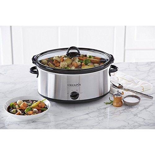 7 Quart Oval Manual Slow Cooker, Stainless Steel Z9217