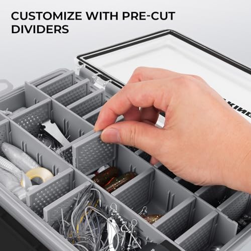 Waterproof Tackle Box with Removable Dividers, 3600 and 3700 Trays Q482255