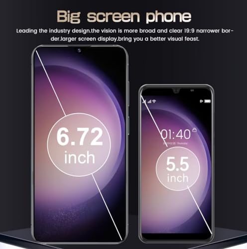 Unlocked Smartphone 4GB 64GB Android 13 6.72" 6000mAh Dual SIM Purple K162