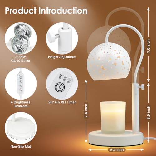 Candle Warmer Lamp with Timer, Remote Control, Dimmable, Height Adjustable Q19362