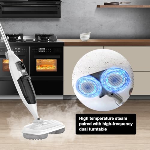 Steam Mop with 13 Accessories for Hard Floors, 550ml, 30-Second Heat-Up E958948