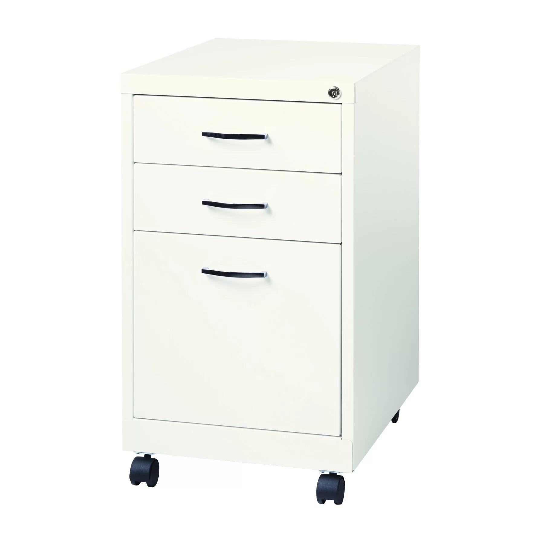 White 3-Drawer Mobile File Cabinet for Home Office E553986