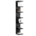 Versatile 7 Tier Wall Shelf Unit,Black Lack Wall Shelf,Display Floating Shelf with LED Remote Control Light