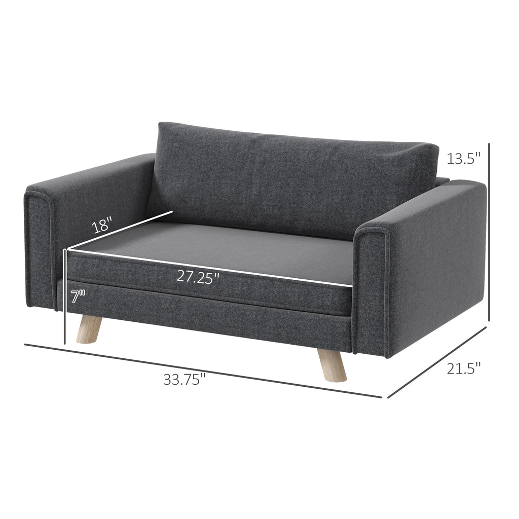 Raised Dog Sofa for Small and Medium Dogs, Gray M25944