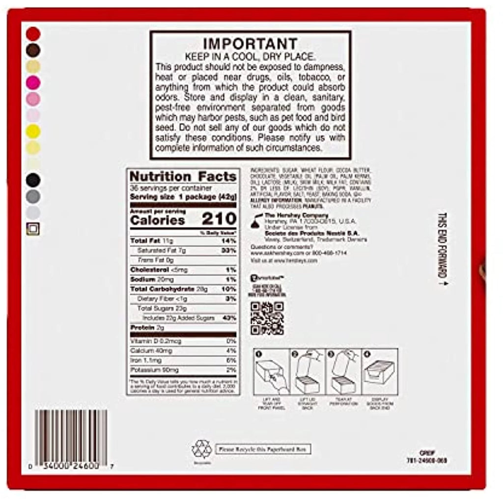 Milk Chocolate Wafer Candy Bars, Individually Wrapped, 1.5 Oz (36 Count) X3483