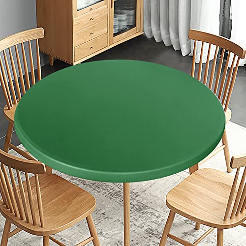 Fitted Round Table Cloth, Reversible Waterproof Elastic Stretch Tablecover, Fits 40-44 Inch Diameter K176833