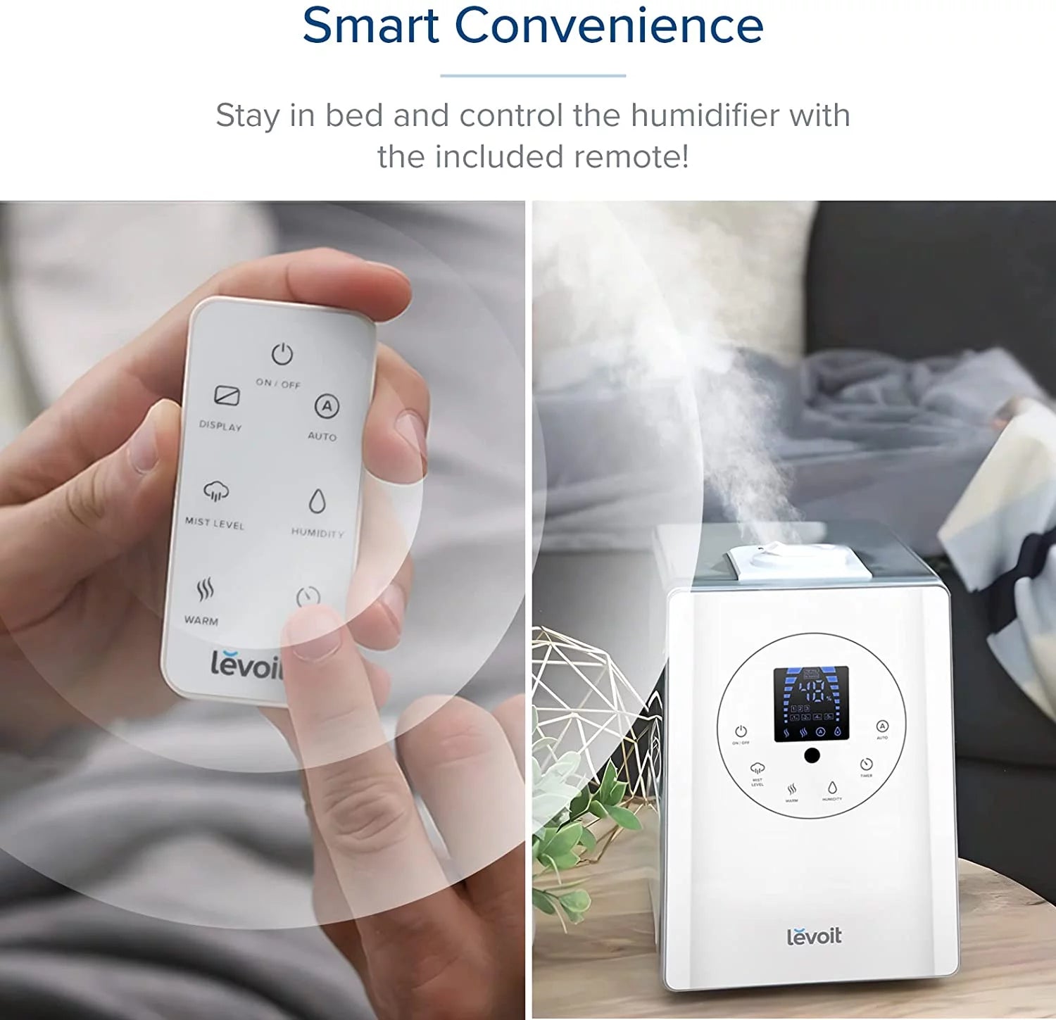 Warm and Cool Mist Humidifier, 6L, 753 sq ft E9452