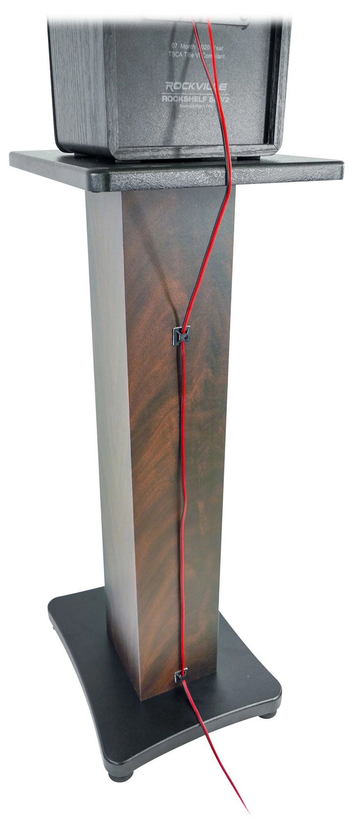 28" Speaker Stands, Dark Wood Grain G87170