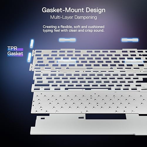 75% Wireless Gasket RGB Gaming Keyboard, 81 Keys Hot-Swap Mechanical Z726001