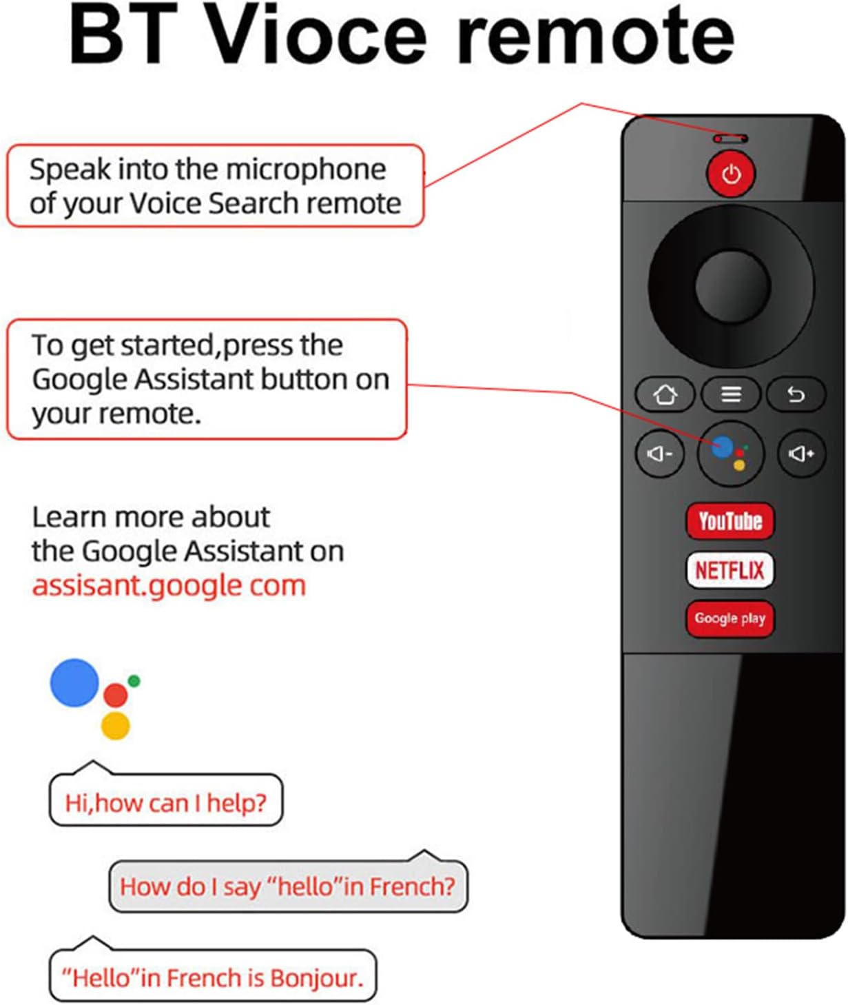 TV Stick Android TV Box 4K WiFi Bluetooth Voice Remote B126