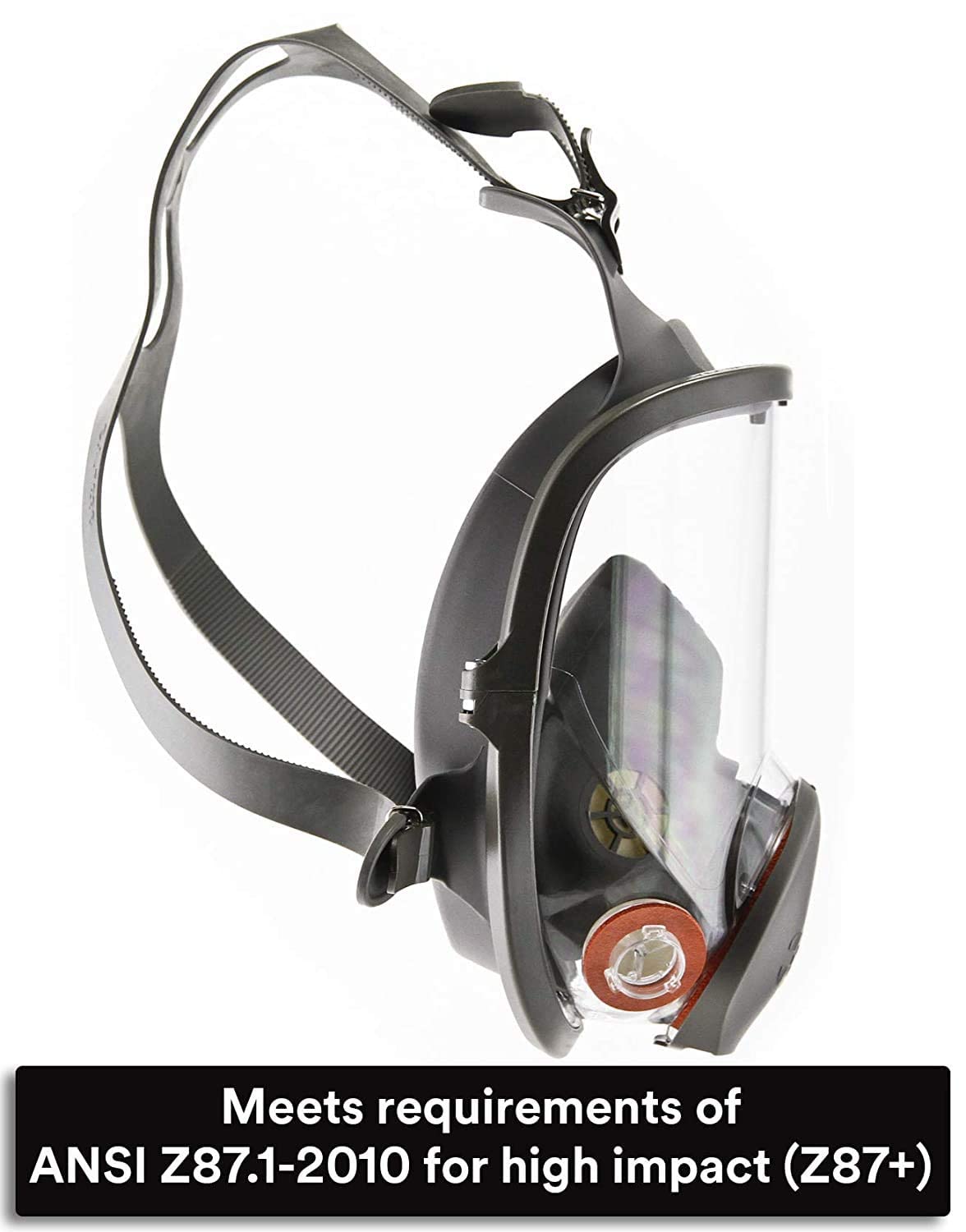 Reusable Full Face Mask Respirator, Grey, Medium E943