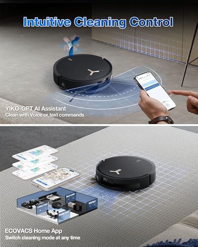 Robot Vacuum and Mop, 18500Pa Suction, Auto-Lift, Self-Emptying C481