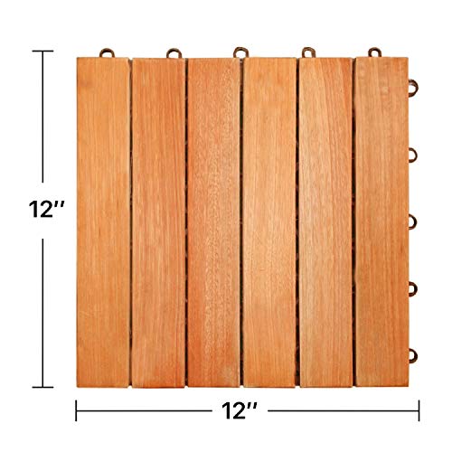 Interlocking Acacia Hardwood Deck Tile H55073