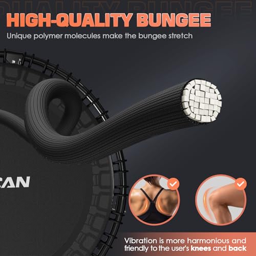 Foldable Mini Trampoline for Adults, 40/48 Inch Indoor Exercise Rebounder N9596