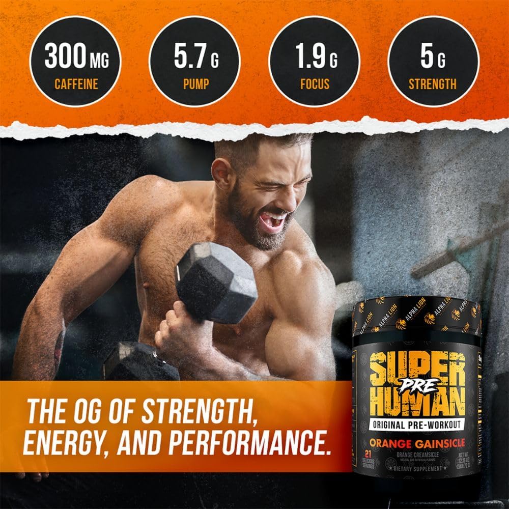 Pre Workout Powder with Beta Alanine, L-Taurine & Caffeine for Energy and Focus T26931