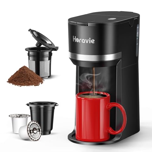 Single Serve Coffee Maker for K Cup and Ground Coffee, Fast Brew, Black L369987