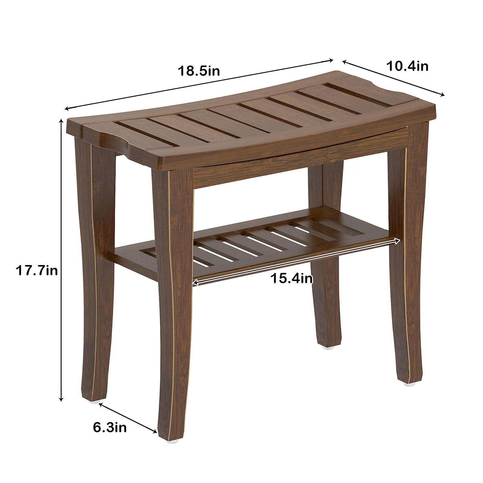 Bamboo Bathroom Bench Shower Stool Non-slip Waterproof Seat J2608