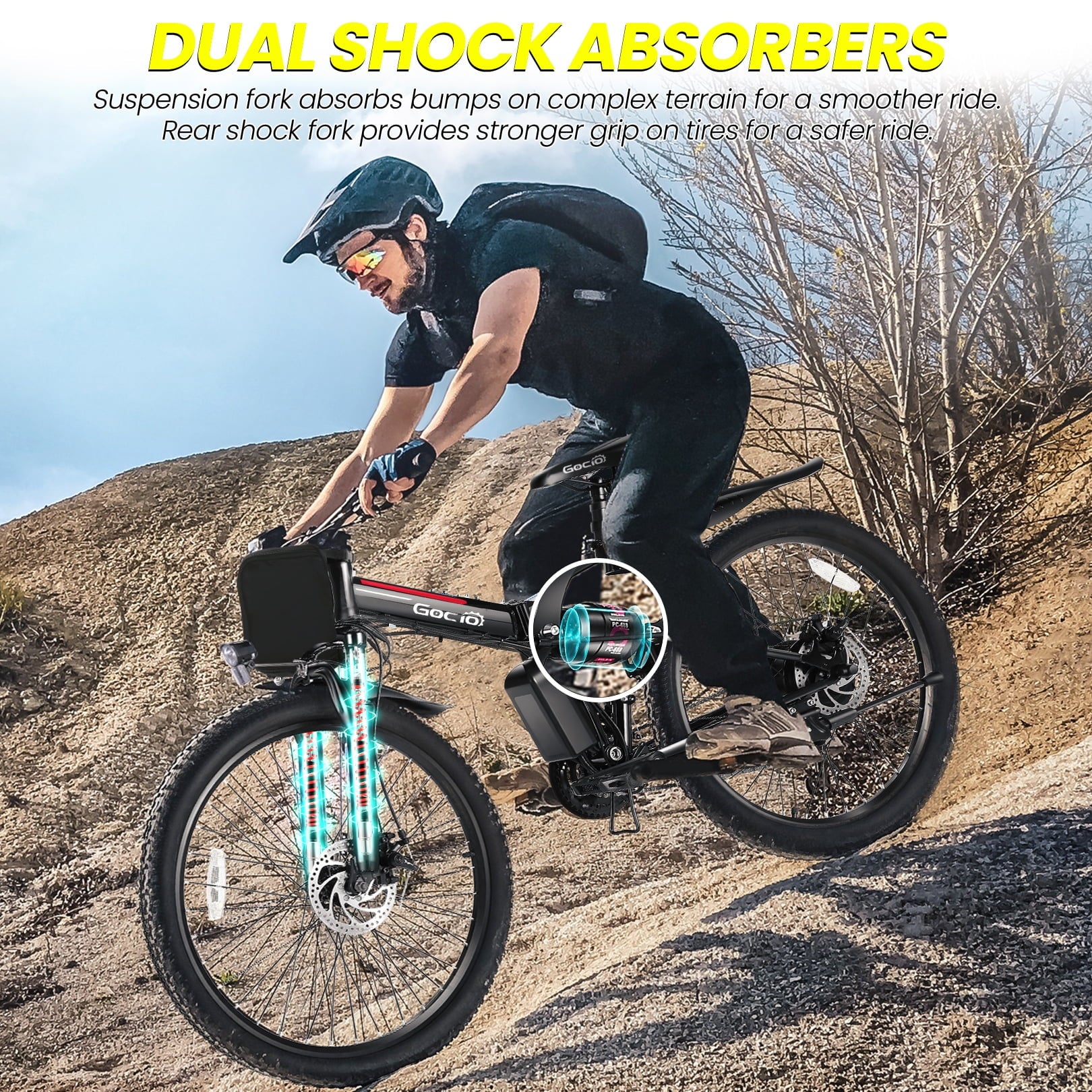 Foldable Electric Bike 500W 26 Inch Full Suspension for Adults F997251