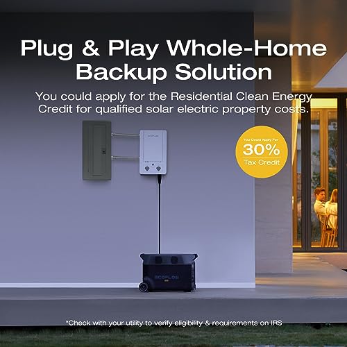 Home Backup Kit 3600Wh Power Station with Transfer Switch, 3600W AC Output, Solar Generator for Home Use P878